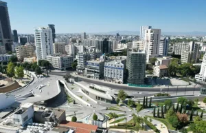 Aerial view of Nicosia, Cyprus – ideal location to register a company and start a business in the EU